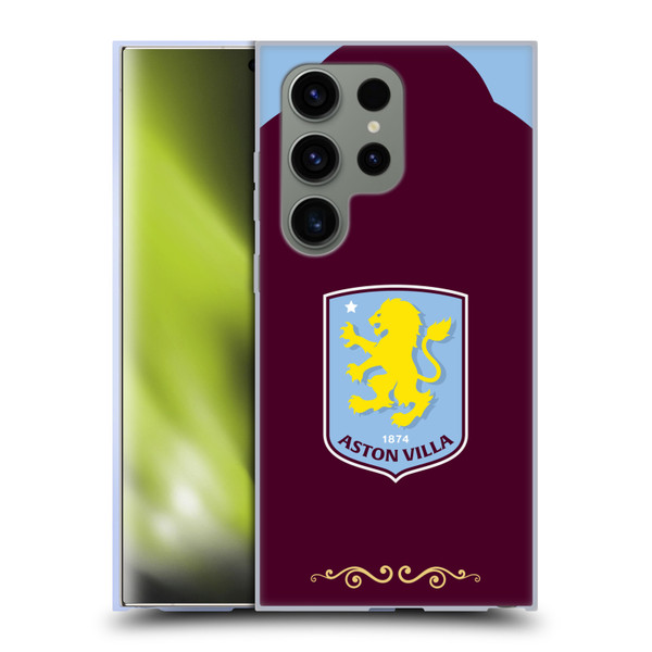 Aston Villa Football Club 2025/26 Crest Kit Home Soft Gel Case for Samsung Galaxy S24 Ultra 5G