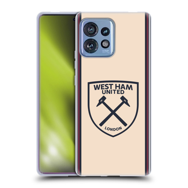 West Ham United FC 2025/26 Crest Kit Away Soft Gel Case for Motorola Moto Edge 40 Pro/Plus 2023