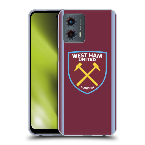 West Ham United FC 2025/26 Crest Kit Home Soft Gel Case for Motorola Moto G (2023) West Ham United FC 2025/26 Crest Kit Home Soft Gel Case for Motorola Moto G (2023)