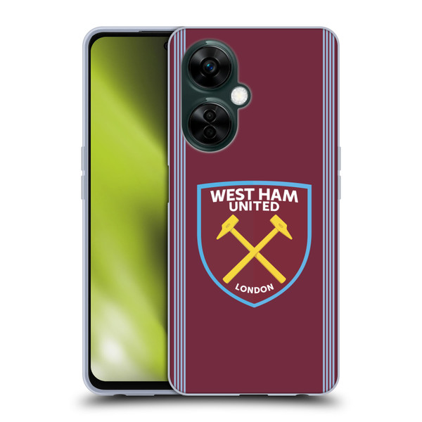West Ham United FC 2025/26 Crest Kit Home Soft Gel Case for OnePlus Nord N30