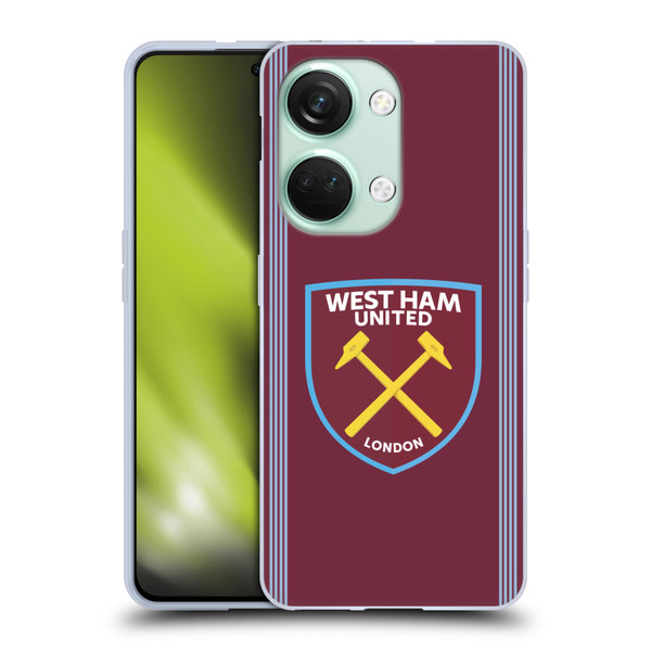 West Ham United FC 2025/26 Crest Kit Home Soft Gel Case for OnePlus Nord 3 5G