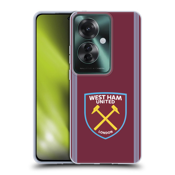 West Ham United FC 2025/26 Crest Kit Home Soft Gel Case for OPPO Reno11 F 5G / F25 Pro 5G West Ham United FC 2025/26 Crest Kit Home Soft Gel Case for OPPO Reno11 F 5G / F25 Pro 5G