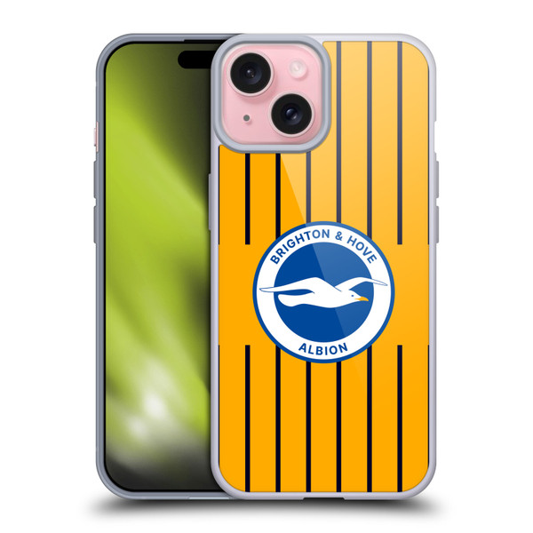 Brighton & Hove Albion F.C 2025/26 Badge Kit Third Soft Gel Case for Apple iPhone 15