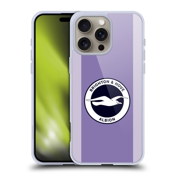 Brighton & Hove Albion F.C 2025/26 Badge Kit Away Soft Gel Case for Apple iPhone 16 Pro Max