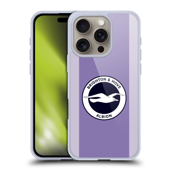 Brighton & Hove Albion F.C 2025/26 Badge Kit Away Soft Gel Case for Apple iPhone 16 Pro