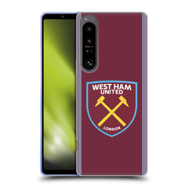 West Ham United FC 2025/26 Crest Kit Home Soft Gel Case for Sony Xperia 1 IV