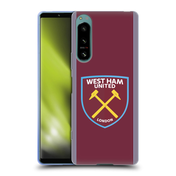 West Ham United FC 2025/26 Crest Kit Home Soft Gel Case for Sony Xperia 5 IV
