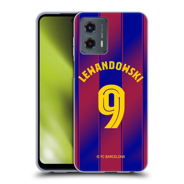 FC Barcelona 2025/26 Players Home Kit Robert Lewandowski Soft Gel Case for Motorola Moto G (2023)
