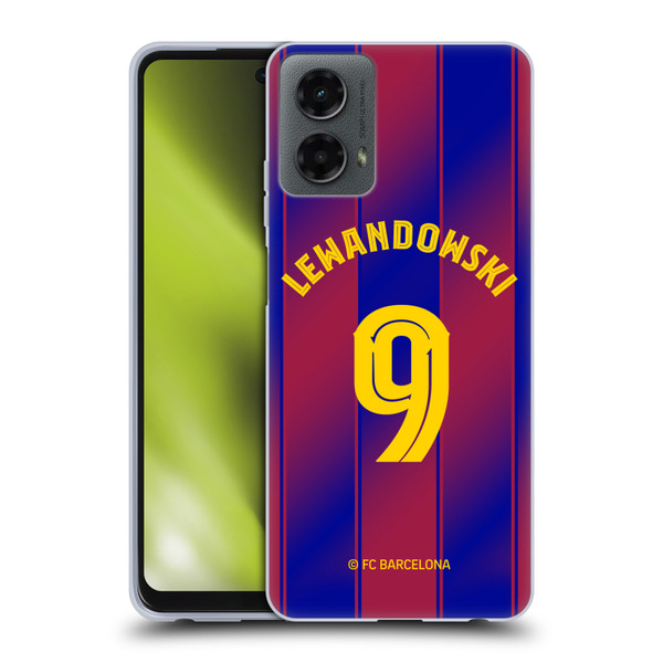 FC Barcelona 2025/26 Players Home Kit Robert Lewandowski Soft Gel Case for Motorola Moto G (2024)