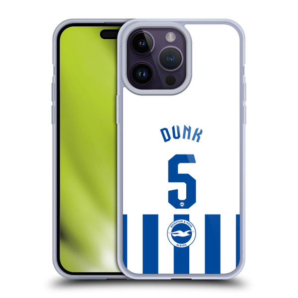 Brighton & Hove Albion F.C 2025/26 Players Home Kit Lewis Dunk Soft Gel Case for Apple iPhone 14 Pro Max