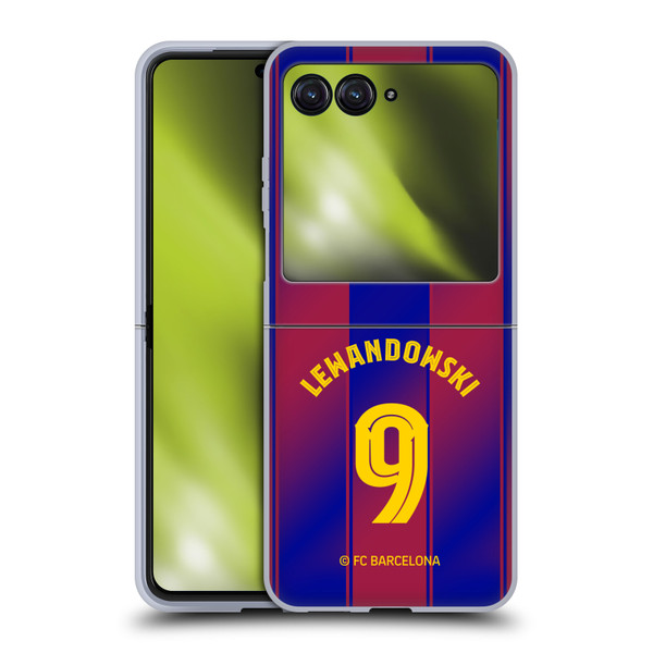 FC Barcelona 2025/26 Players Home Kit Robert Lewandowski Soft Gel Case for Motorola Razr 40 Ultra / Razr+ 2023 FC Barcelona 2025/26 Players Home Kit Robert Lewandowski Soft Gel Case for Motorola Razr 40 Ultra / Razr+ 2023