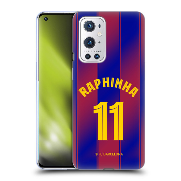 FC Barcelona 2025/26 Players Home Kit Raphinha Soft Gel Case for OnePlus 9 Pro