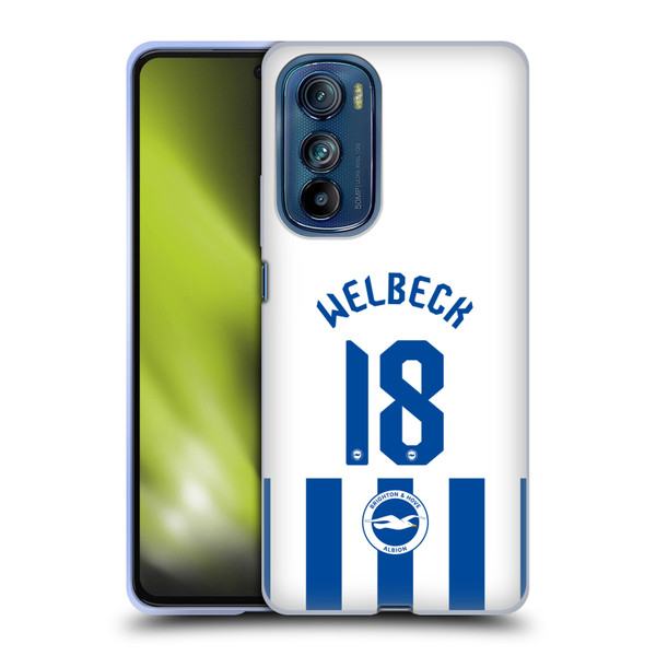 Brighton & Hove Albion F.C 2025/26 Players Home Kit Danny Welbeck Soft Gel Case for Motorola Edge 30