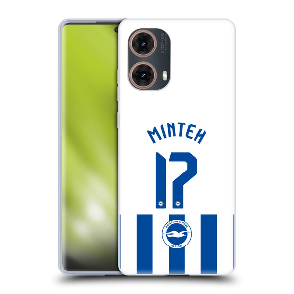 Brighton & Hove Albion F.C 2025/26 Players Home Kit Yankuba Minteh Soft Gel Case for Motorola Moto G85