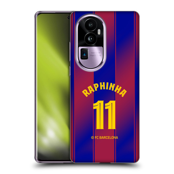 FC Barcelona 2025/26 Players Home Kit Raphinha Soft Gel Case for OPPO Reno10 Pro+
