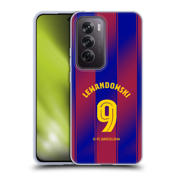 FC Barcelona 2025/26 Players Home Kit Robert Lewandowski Soft Gel Case for OPPO Reno12 Pro 5G