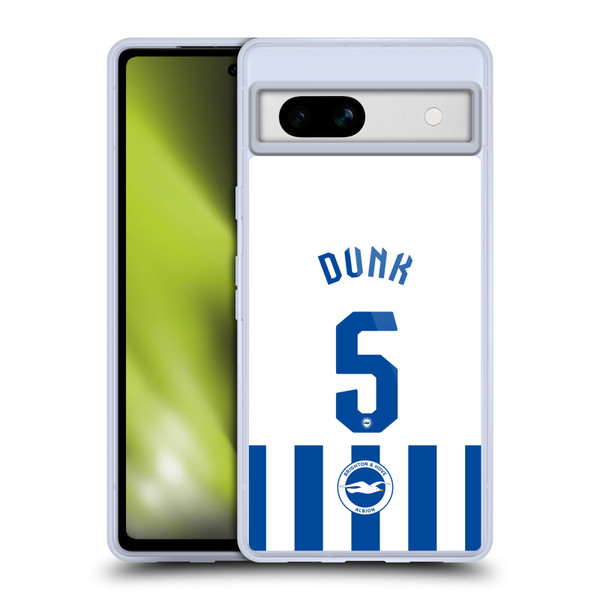 Brighton & Hove Albion F.C 2025/26 Players Home Kit Lewis Dunk Soft Gel Case for Google Pixel 7a