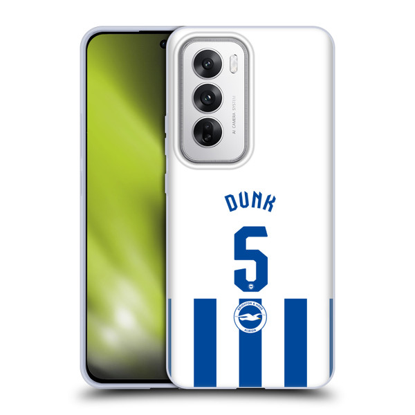 Brighton & Hove Albion F.C 2025/26 Players Home Kit Lewis Dunk Soft Gel Case for OPPO Reno12 5G