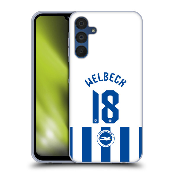 Brighton & Hove Albion F.C 2025/26 Players Home Kit Danny Welbeck Soft Gel Case for Samsung Galaxy A15