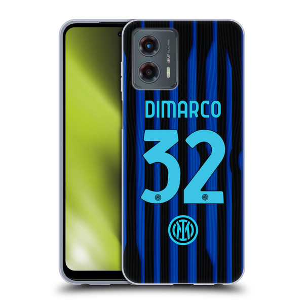 Fc Internazionale Milano 2025/26 Players Home Kit Federico Dimarco Soft Gel Case for Motorola Moto G (2023)