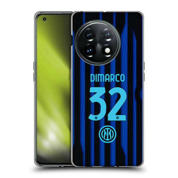 Fc Internazionale Milano 2025/26 Players Home Kit Federico Dimarco Soft Gel Case for OnePlus 11 5G
