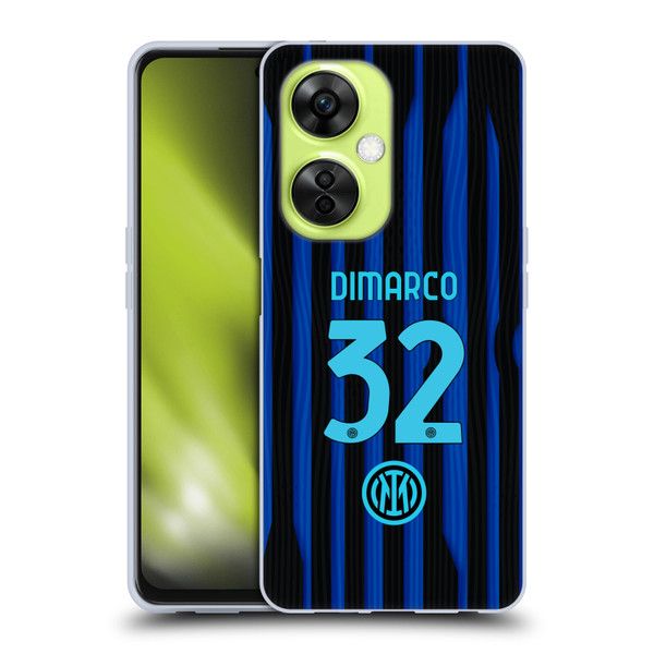 Fc Internazionale Milano 2025/26 Players Home Kit Federico Dimarco Soft Gel Case for OnePlus Nord CE 3 Lite 5G