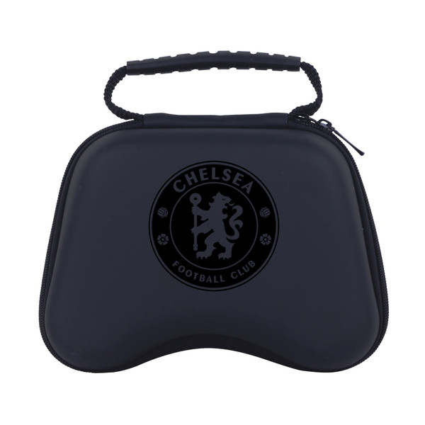 Chelsea Football Club Graphic Logo Embossed Badge Hard Storage Travel Carry Case for Sony PS5 DualSense & Xbox Controller
