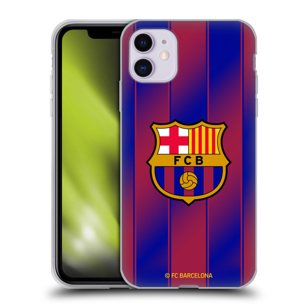 FC Barcelona 2025/26 Crest Kit Home Soft Gel Case for Apple iPhone 11