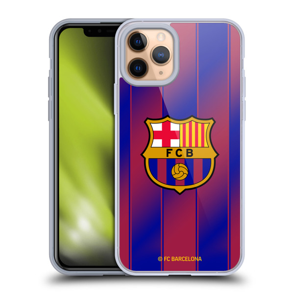 FC Barcelona 2025/26 Crest Kit Home Soft Gel Case for Apple iPhone 11 Pro & MagSafe
