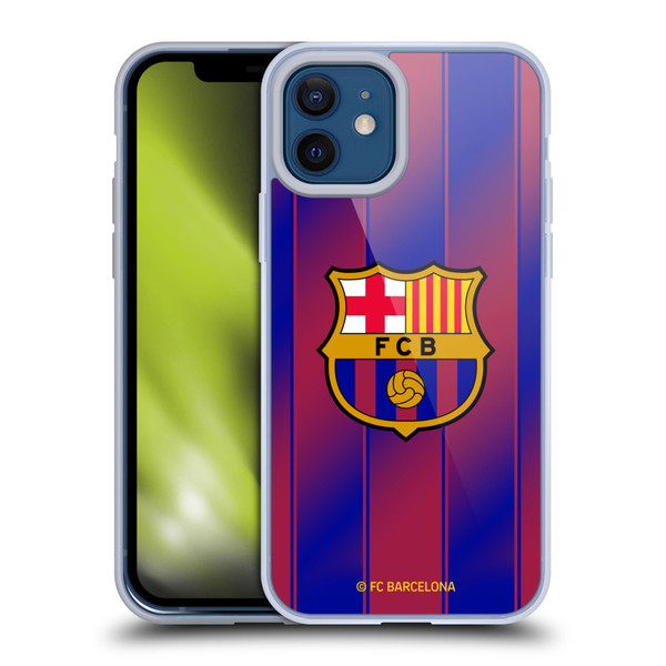FC Barcelona 2025/26 Crest Kit Home Soft Gel Case for Apple iPhone 12 / iPhone 12 Pro