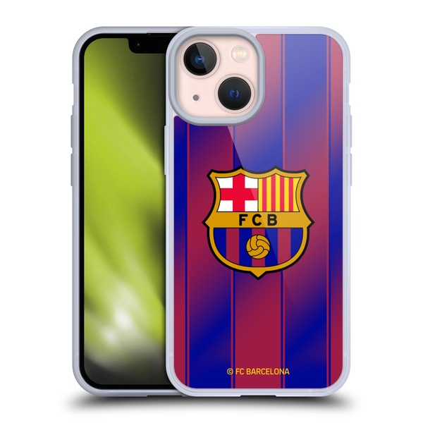 FC Barcelona 2025/26 Crest Kit Home Soft Gel Case for Apple iPhone 13 Mini & MagSafe