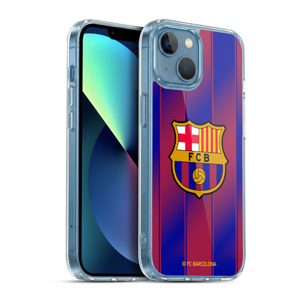 FC Barcelona 2025/26 Crest Kit Home Soft Gel Case for Apple iPhone 13 Mini & MagSafe