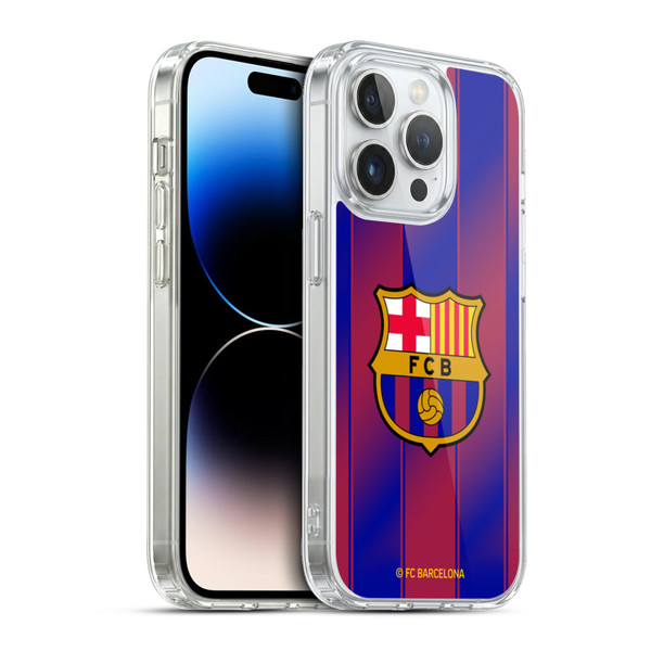 FC Barcelona 2025/26 Crest Kit Home Soft Gel Case for Apple iPhone 13 Pro & MagSafe