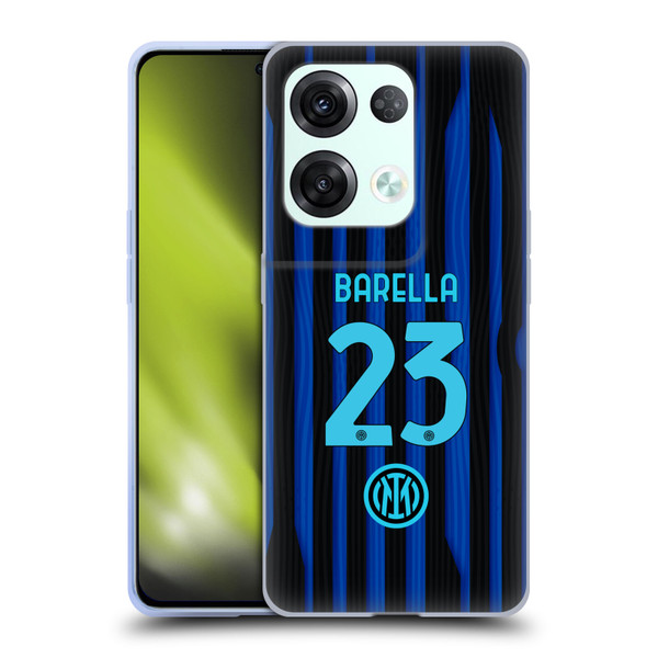 Fc Internazionale Milano 2025/26 Players Home Kit Nicolò Barella Soft Gel Case for OPPO Reno8 Pro