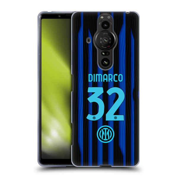 Fc Internazionale Milano 2025/26 Players Home Kit Federico Dimarco Soft Gel Case for Sony Xperia Pro-I