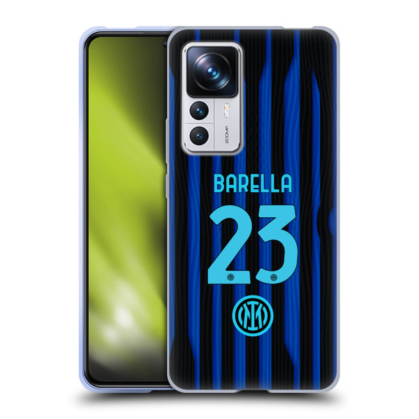 Fc Internazionale Milano 2025/26 Players Home Kit Nicolò Barella Soft Gel Case for Xiaomi 12T Pro
