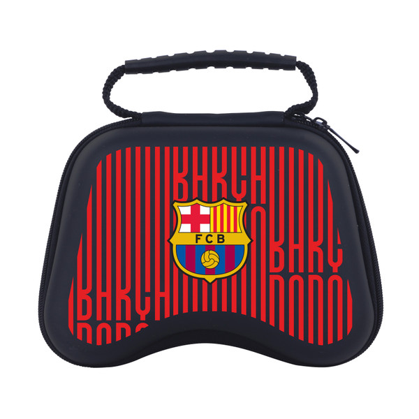 FC Barcelona Graphic Logo Barca Hard Storage Travel Carry Case for Sony PS5 DualSense & Xbox Controller