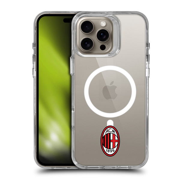 AC Milan Logo Icon Crest Minimalist SHOCKPROOF BUMPER CASE COMPATIBLE WITH  & MAGSAFE Apple iPhone 16 Pro Max
