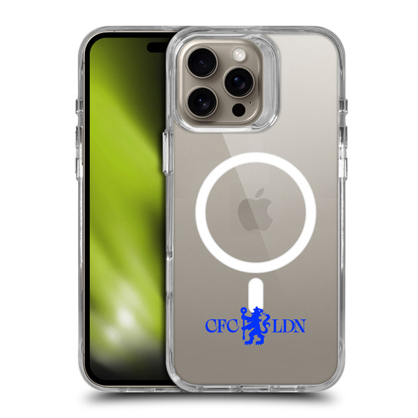 Chelsea Football Club Logo Icon Lions Minimalist SHOCKPROOF BUMPER CASE COMPATIBLE WITH Apple iPhone 16 Pro Max & MAGSAFE