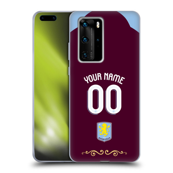 Aston Villa Football Club Custom 2025/26 Trikot Home Soft Gel Case for Huawei P40 Pro / P40 Pro Plus 5G