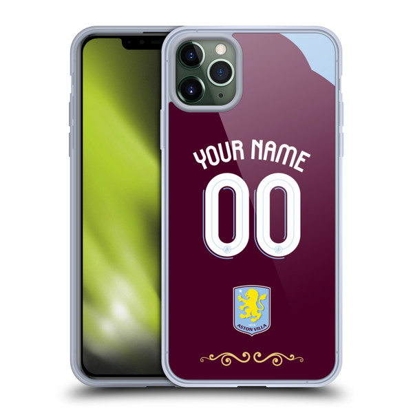 Aston Villa Football Club Custom 2025/26 Trikot Home Soft Gel Case for Apple iPhone 11 Pro Max