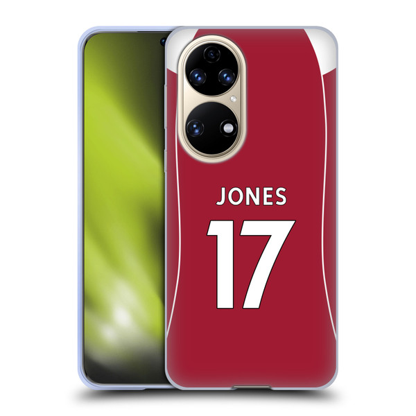 Liverpool Football Club 2025/26 Players Home Kit 2nd Group Curtis Jones Soft Gel Case for Huawei P50