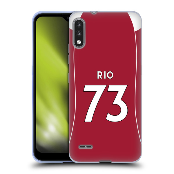 Liverpool Football Club 2025/26 Players Home Kit 2nd Group Rio Ngumoha Soft Gel Case for LG K22