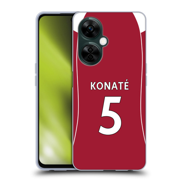 Liverpool Football Club 2025/26 Players Home Kit 2nd Group Ibrahima Konaté Soft Gel Case for OnePlus Nord N30