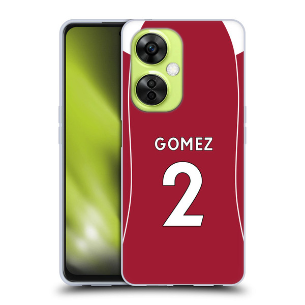 Liverpool Football Club 2025/26 Players Home Kit 2nd Group Joe Gomez Soft Gel Case for OnePlus Nord CE 3 Lite 5G