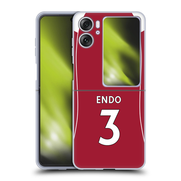 Liverpool Football Club 2025/26 Players Home Kit 2nd Group Wataru Endō Soft Gel Case for OPPO Find N2 Flip