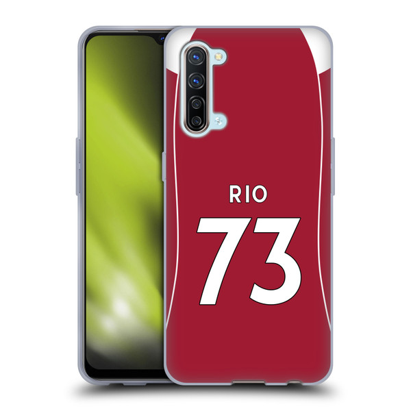 Liverpool Football Club 2025/26 Players Home Kit 2nd Group Rio Ngumoha Soft Gel Case for OPPO Find X2 Lite 5G Liverpool Football Club 2025/26 Players Home Kit 2nd Group Rio Ngumoha Soft Gel Case for OPPO Find X2 Lite 5G