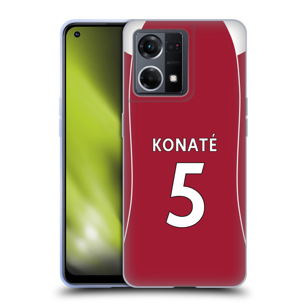 Liverpool Football Club 2025/26 Players Home Kit 2nd Group Ibrahima Konaté Soft Gel Case for OPPO Reno8 4G