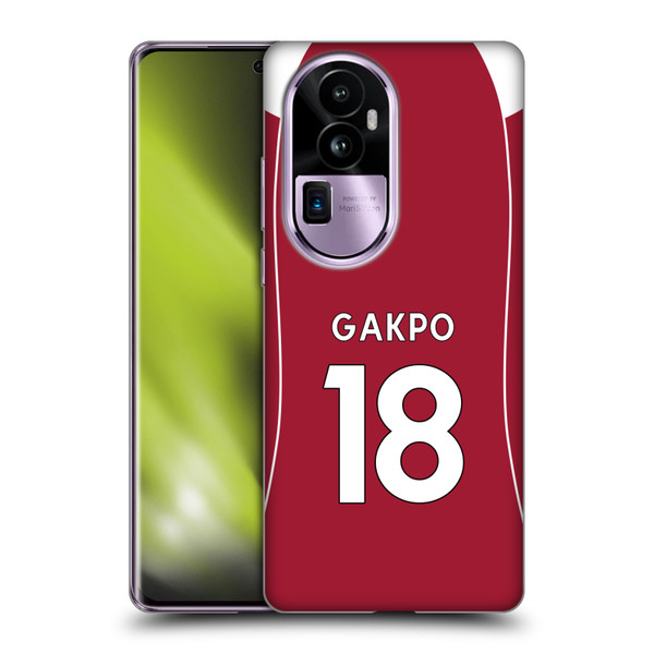 Liverpool Football Club 2025/26 Players Home Kit 2nd Group Cody Gakpo Soft Gel Case for OPPO Reno10 Pro+ Liverpool Football Club 2025/26 Players Home Kit 2nd Group Cody Gakpo Soft Gel Case for OPPO Reno10 Pro+