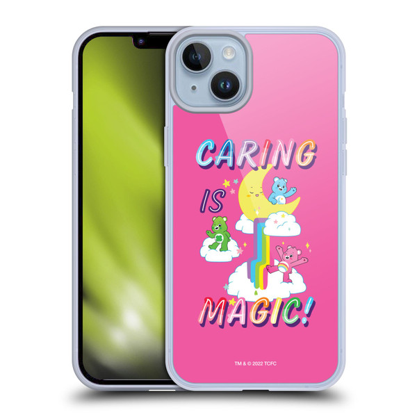 Care Bears 40th Anniversary Caring Is Magic Soft Gel Case for Apple iPhone 14 Plus & MagSafe